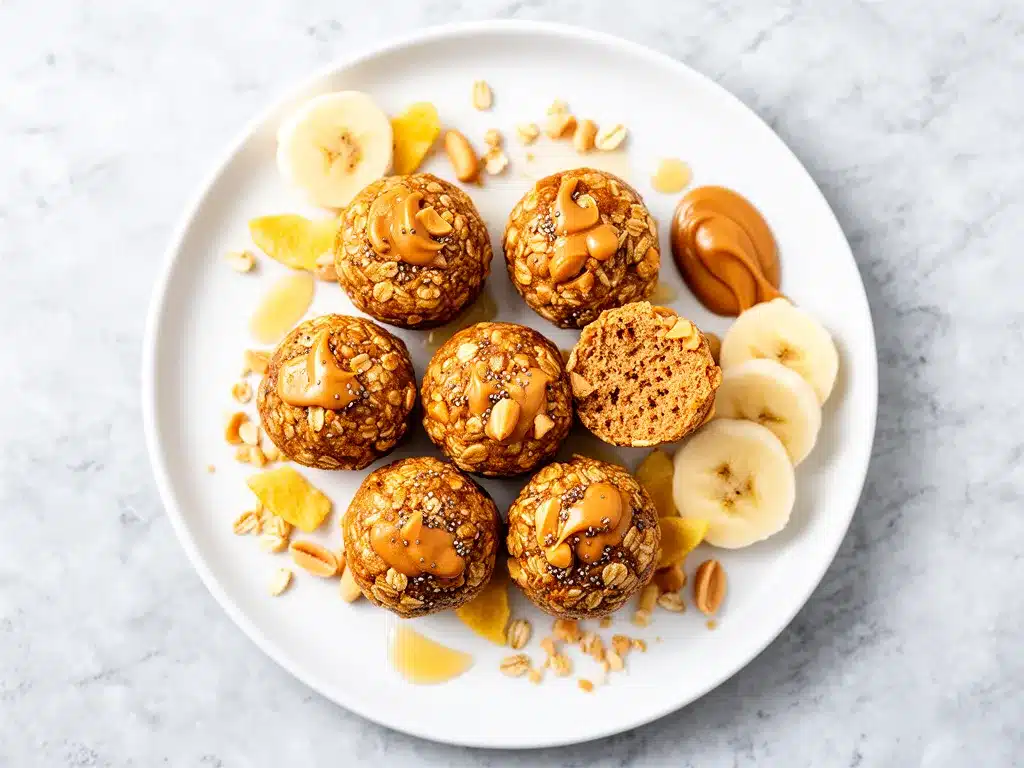 After-School Peanut Butter Banana Energy Bites Easy Homemade Snack Recipe 4 after-school peanut butter banana energy bites preparation steps