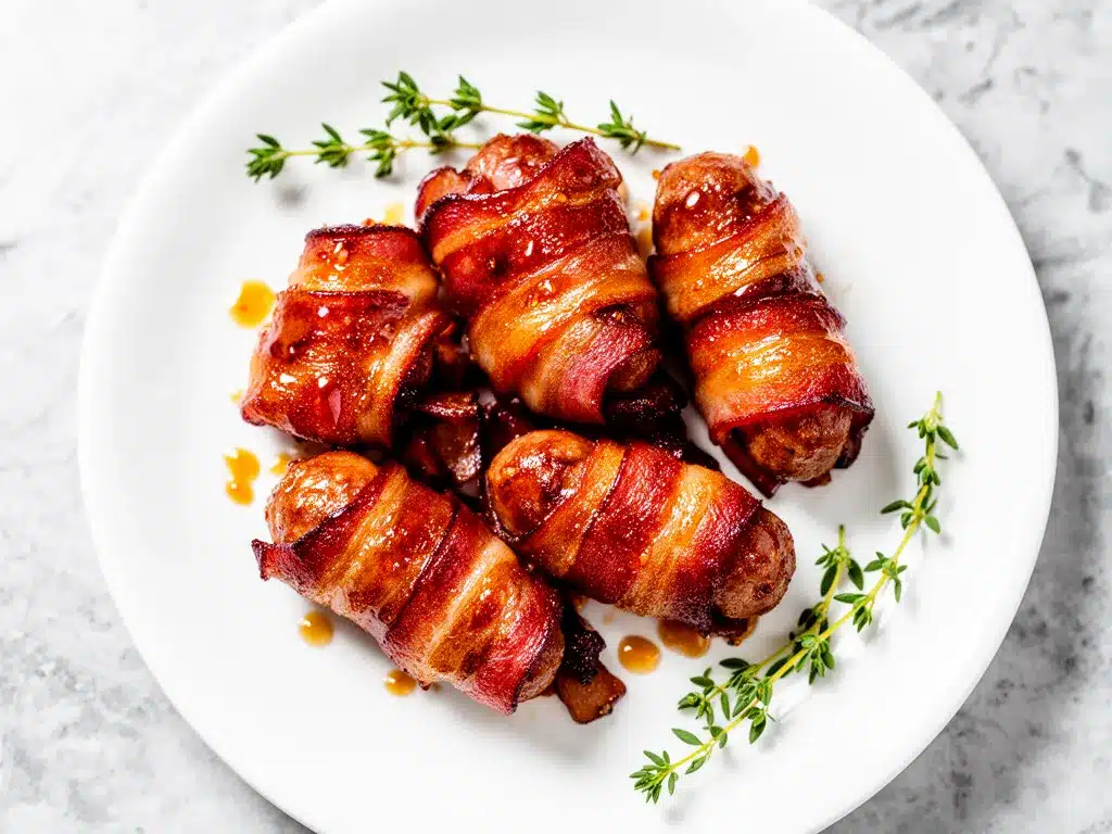 Bacon Wrapped Smokies with Brown Sugar Glaze Easy Recipe Everyone Loves 4 bacon wrapped smokies preparation steps