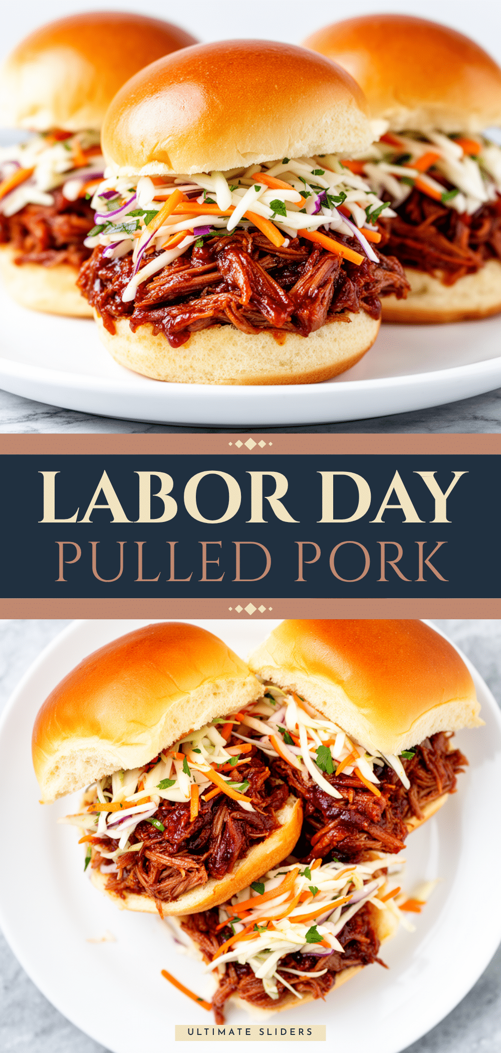 Labor Day BBQ Pulled Pork Sliders with Tangy Slaw Easy Recipe Your Family Will Crave 5 bbq pulled pork sliders recipe