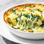 cheesy spinach artichoke dip - featured image