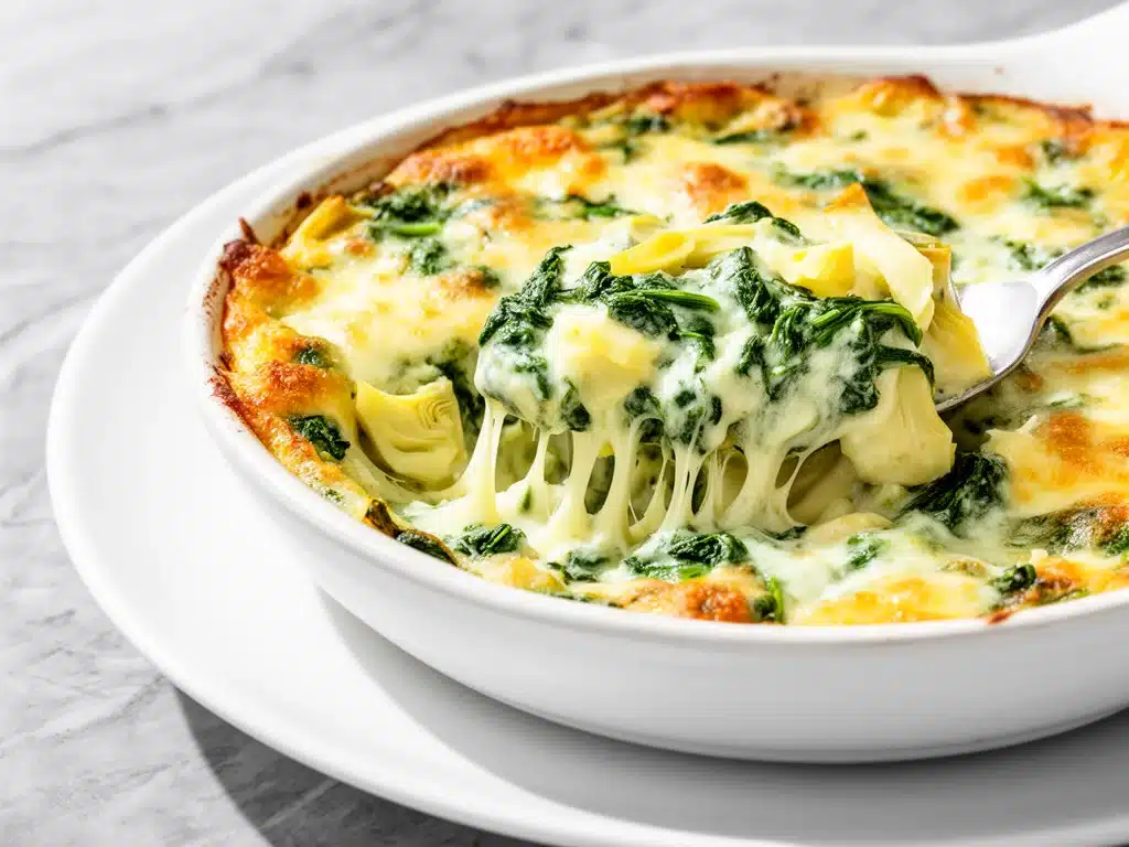 cheesy spinach artichoke dip - featured image