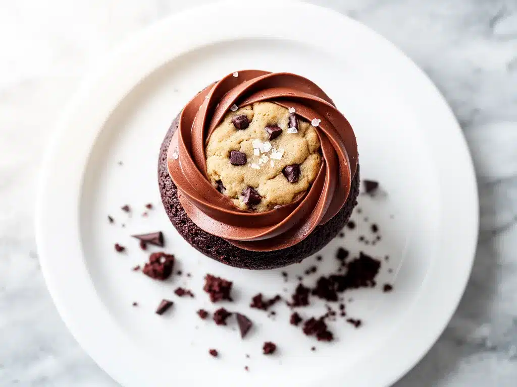 Cookie Dough Stuffed Cupcakes: Easy 5-Ingredient Recipe 4 cookie dough stuffed chocolate cupcakes preparation steps