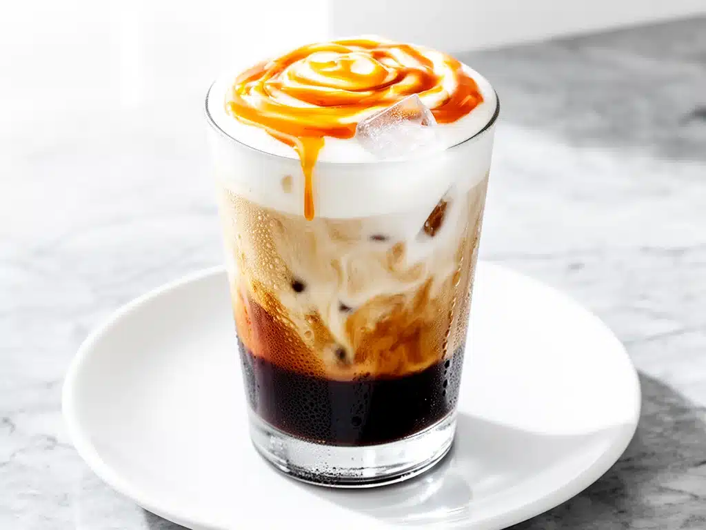 creamy iced caramel macchiato - featured image