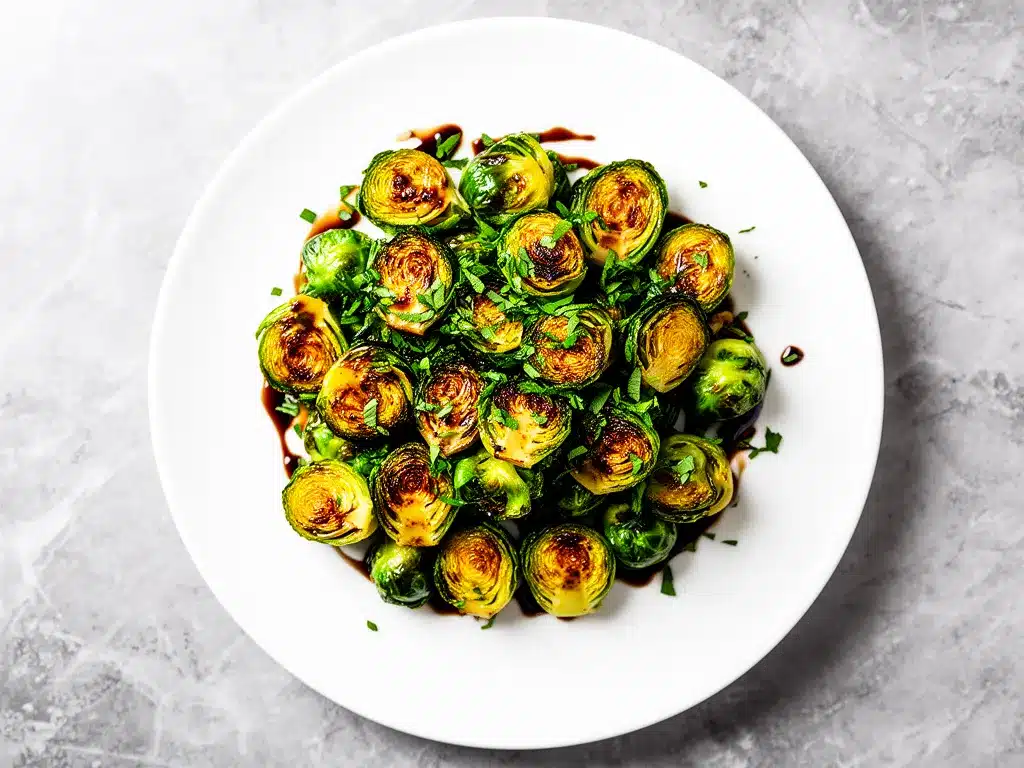 Crispy Air Fryer Brussels Sprouts Recipe Easy Weeknight Balsamic Glaze 4 crispy air fryer Brussels sprouts preparation steps