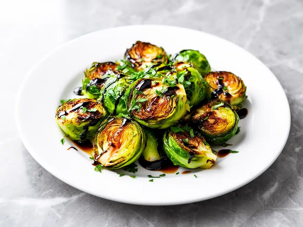 crispy air fryer Brussels sprouts - featured image