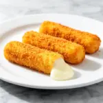 crispy baked mozzarella sticks - featured image