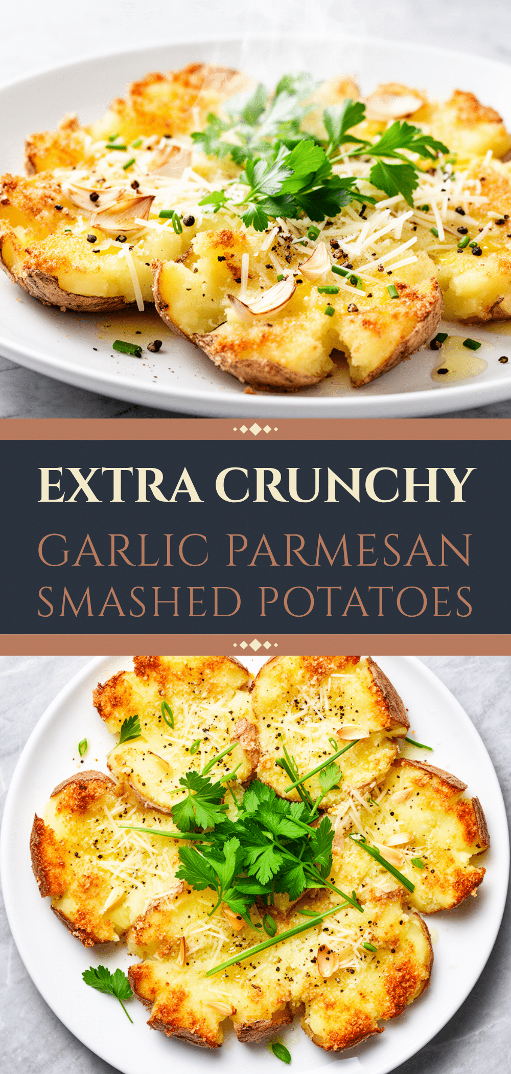 Crispy Garlic Parmesan Smashed Potatoes Easy Recipe with Simple Ingredients 5 crispy garlic Parmesan smashed potatoes recipe