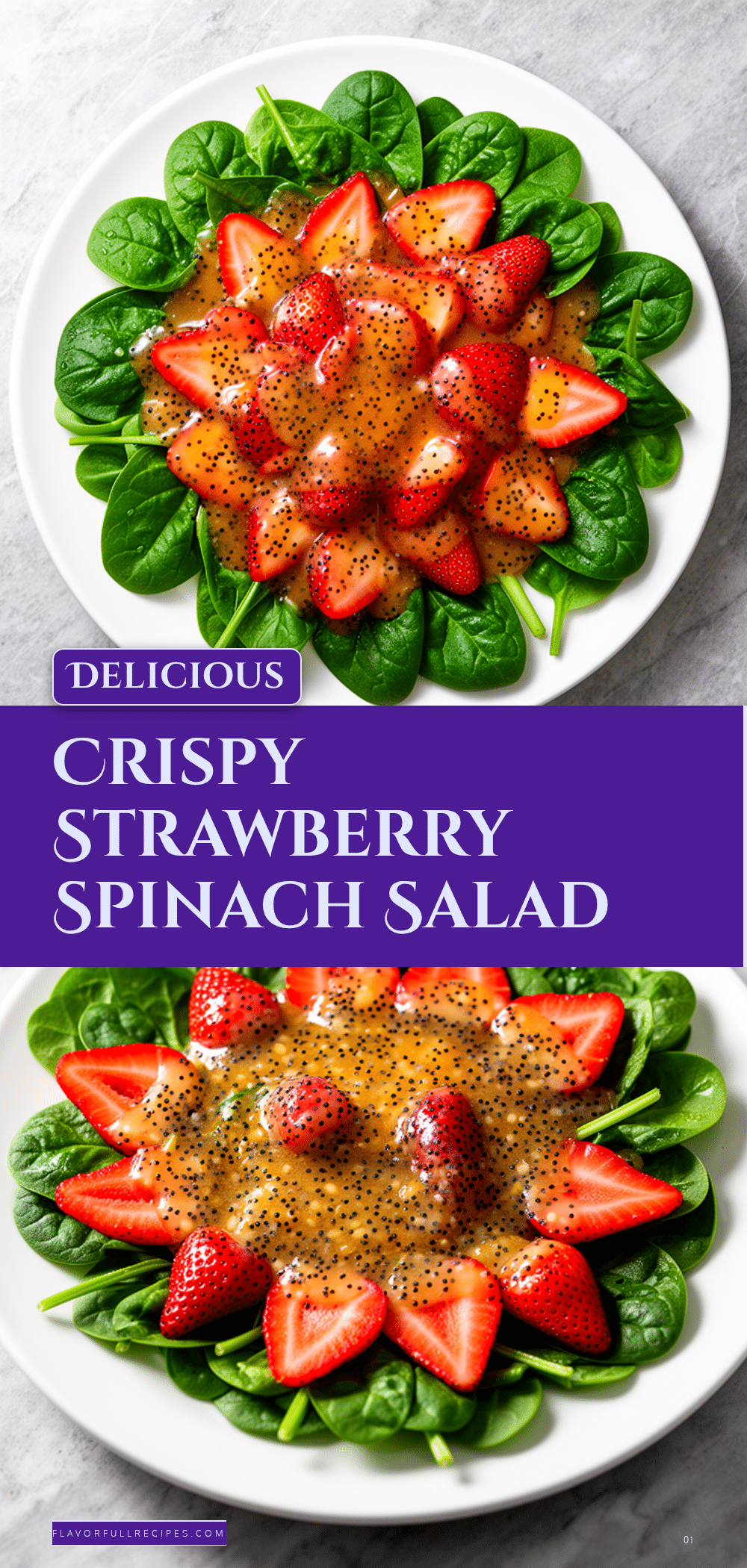 Crispy Strawberry Spinach Salad with Poppy Seed Dressing Recipe 5 Crispy Strawberry Spinach Salad recipe