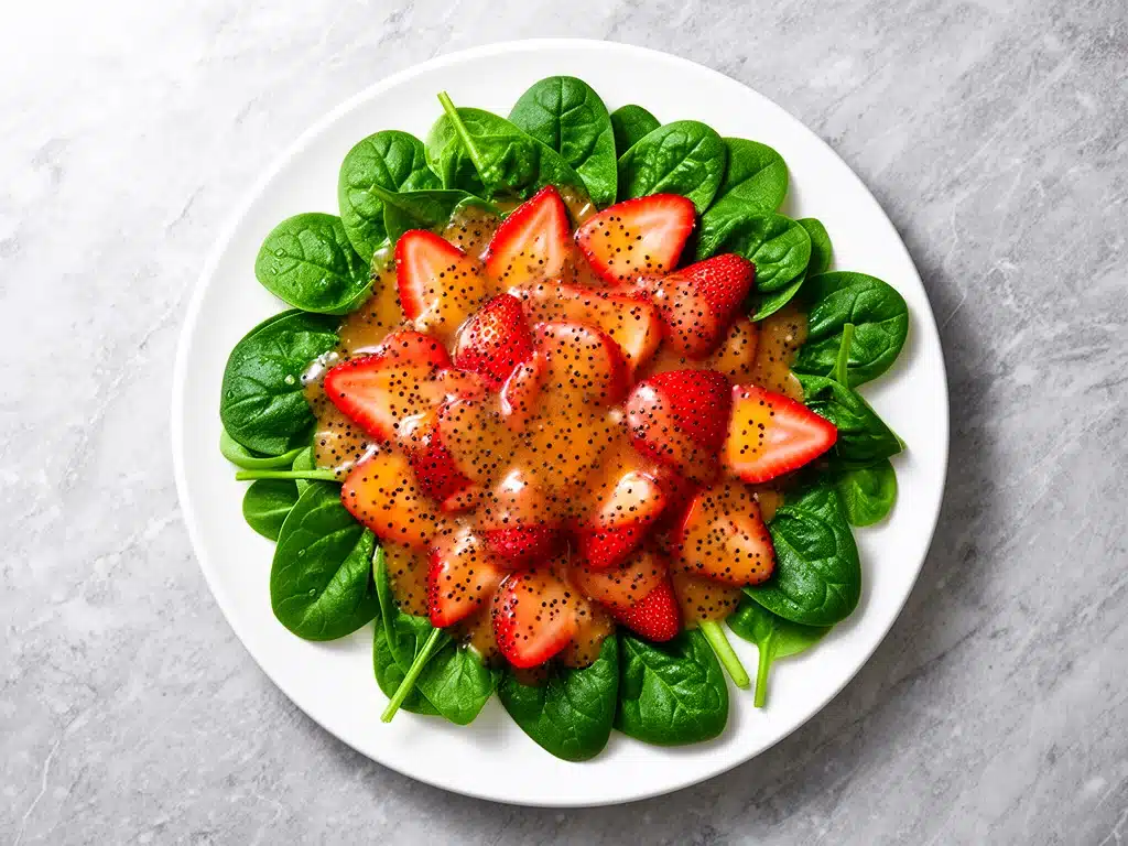 Crispy Strawberry Spinach Salad - featured image
