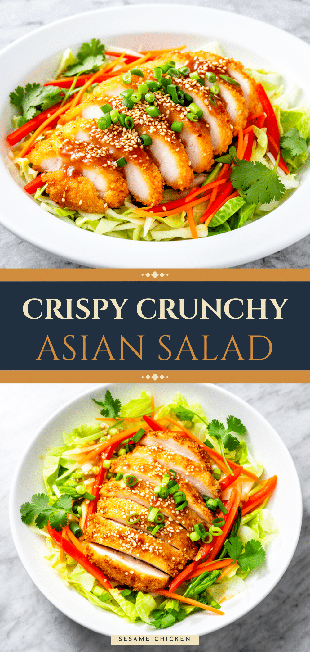Crunchy Asian Sesame Chicken Salad Recipe Easy Family Favorite Meal 5 crunchy asian sesame chicken salad recipe
