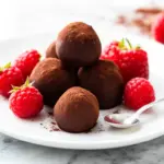 dark chocolate raspberry truffles - featured image