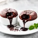 double chocolate espresso lava cakes - featured image