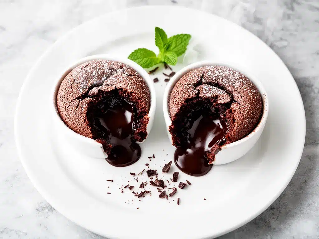 Double Chocolate Espresso Lava Cakes Easy Recipe with Simple Ingredients 4 double chocolate espresso lava cakes preparation steps