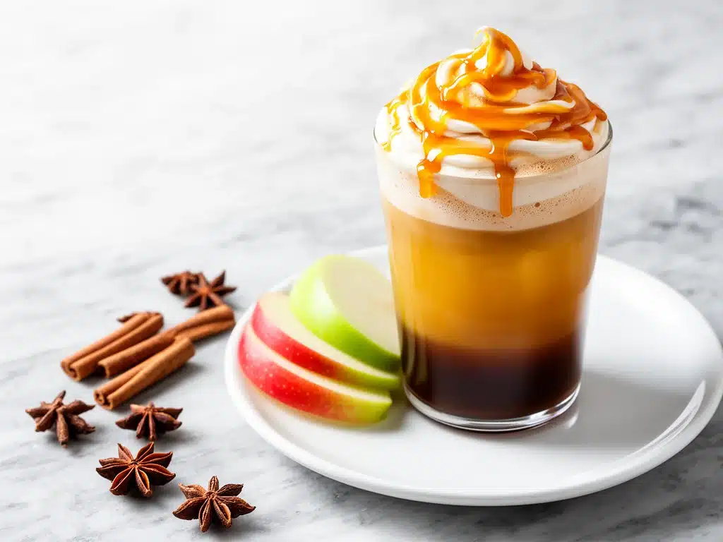 fall caramel apple cider cold brew - featured image