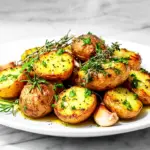 garlic herb roasted baby potatoes - featured image