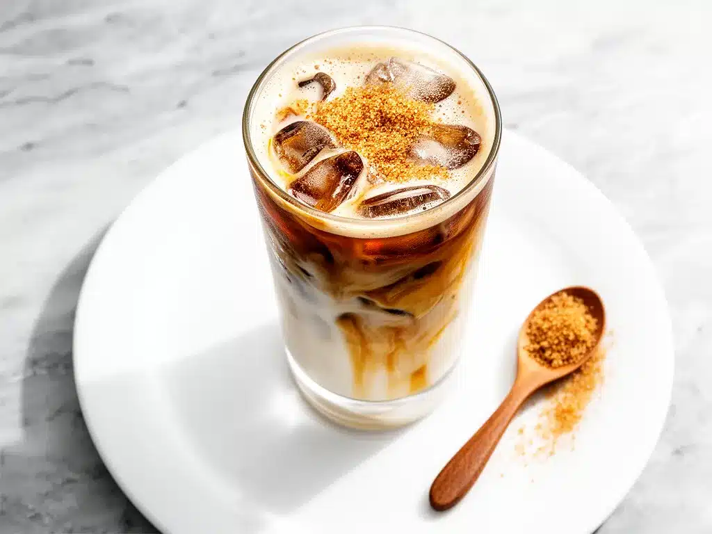 Iced Brown Sugar Oat Milk Shaken Espresso Easy Recipe with Simple Ingredients 4 iced brown sugar oat milk shaken espresso preparation steps