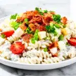 Labor Day Loaded Bacon Ranch Pasta Salad - featured image