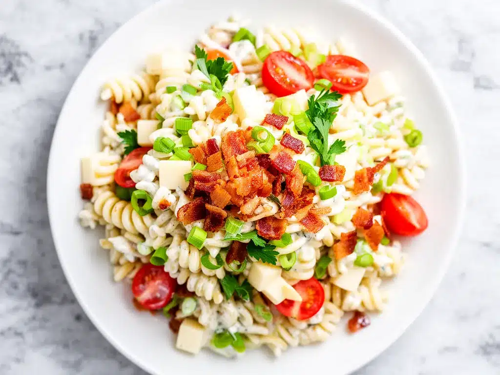 Labor Day Loaded Bacon Ranch Pasta Salad Recipe Your Family Will Crave 4 Labor Day Loaded Bacon Ranch Pasta Salad preparation steps