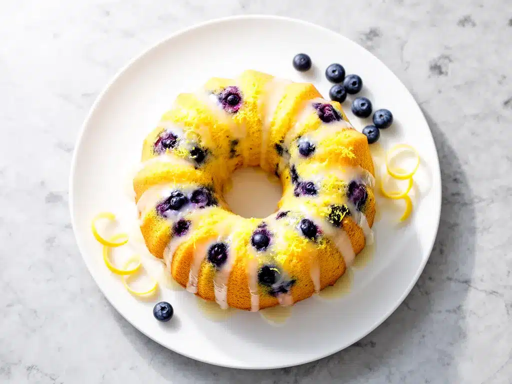 Lemon Blueberry Bundt Cake Recipe with Vanilla Glaze Your Family Will Crave 4 lemon blueberry bundt cake preparation steps