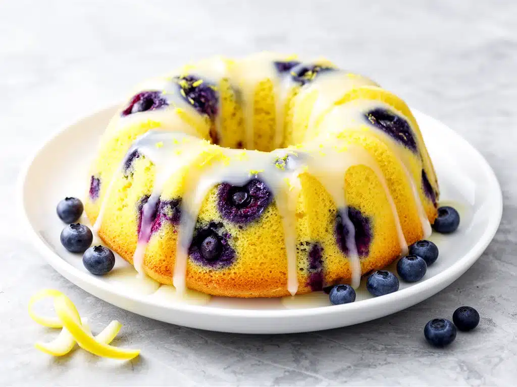 lemon blueberry bundt cake - featured image