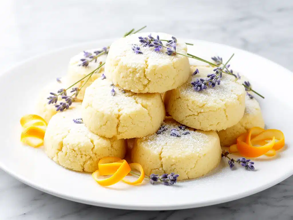Lemon Lavender Shortbread Cookies - featured image
