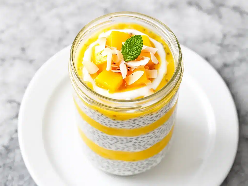 Mango Coconut Chia Pudding Parfaits: 5 Easy Meal Prep Ideas 4 Mango Coconut Chia Pudding Parfait preparation steps