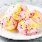 no-churn strawberry lemonade ice cream - featured image