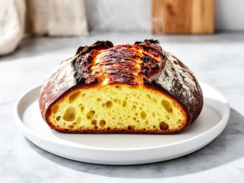 no-knead crusty artisan bread - featured image
