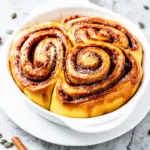 pumpkin spice cinnamon roll bake - featured image