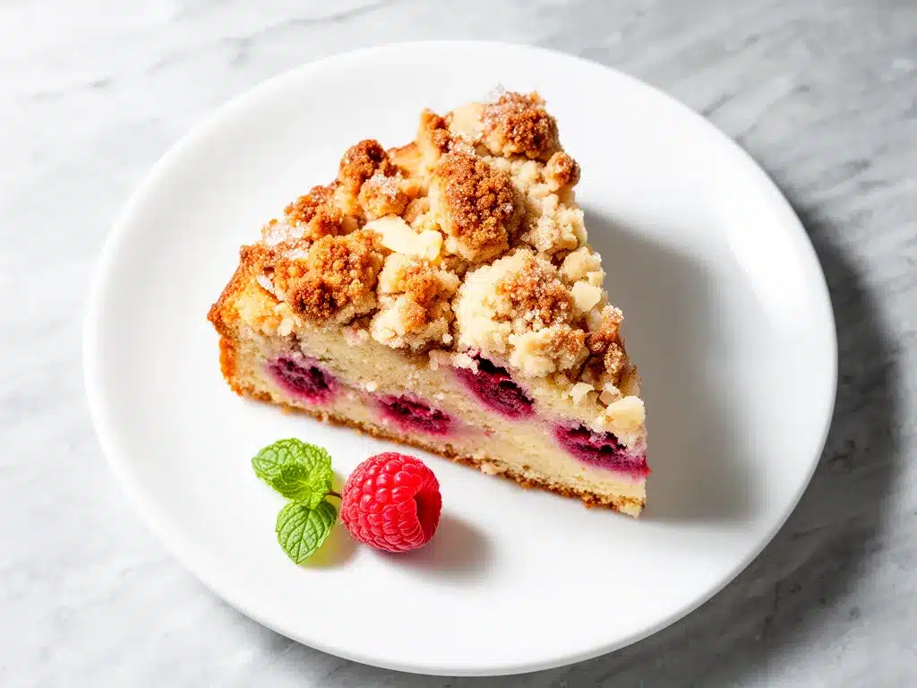 Raspberry Almond Crumb Coffee Cake: 3 Easy Bites 4 Raspberry Almond Crumb Coffee Cake preparation steps