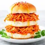 Slow Cooker Honey Buffalo Chicken Sliders - featured image