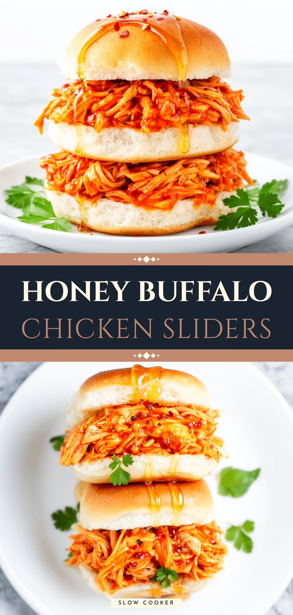 Slow Cooker Honey Buffalo Chicken Sliders: Best Game Day Snack 5 Slow Cooker Honey Buffalo Chicken Sliders recipe