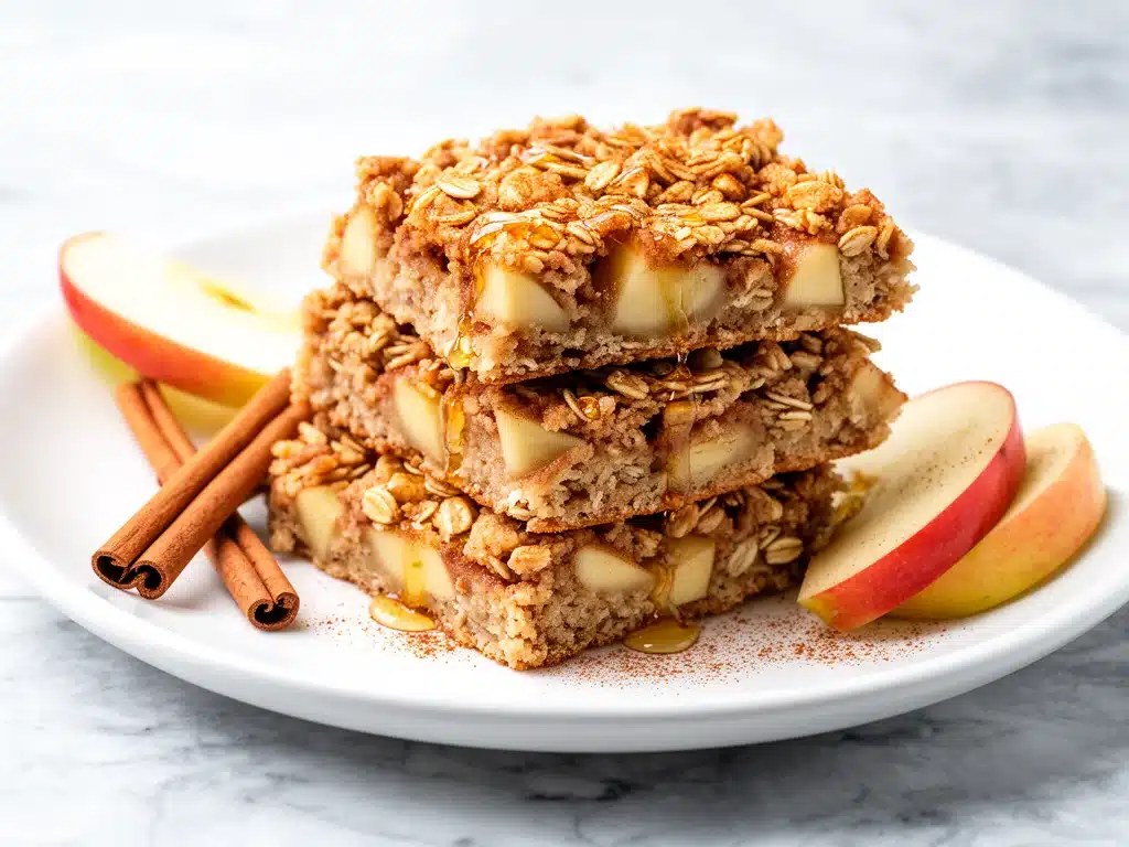 soft apple cinnamon oatmeal bars - featured image