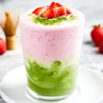 strawberry matcha latte - featured image