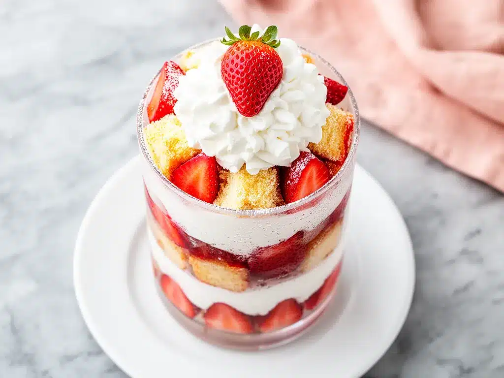 Strawberry Shortcake Trifle: 5-Ingredient Dessert 4 Strawberry Shortcake Trifle preparation steps
