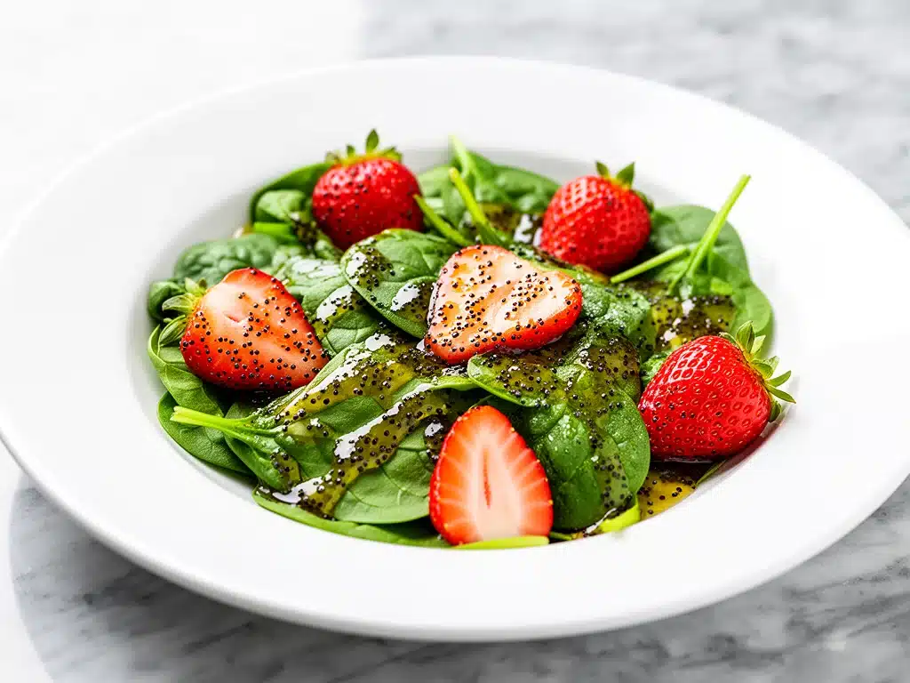 strawberry spinach salad - featured image