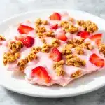 strawberry yogurt granola bark - featured image