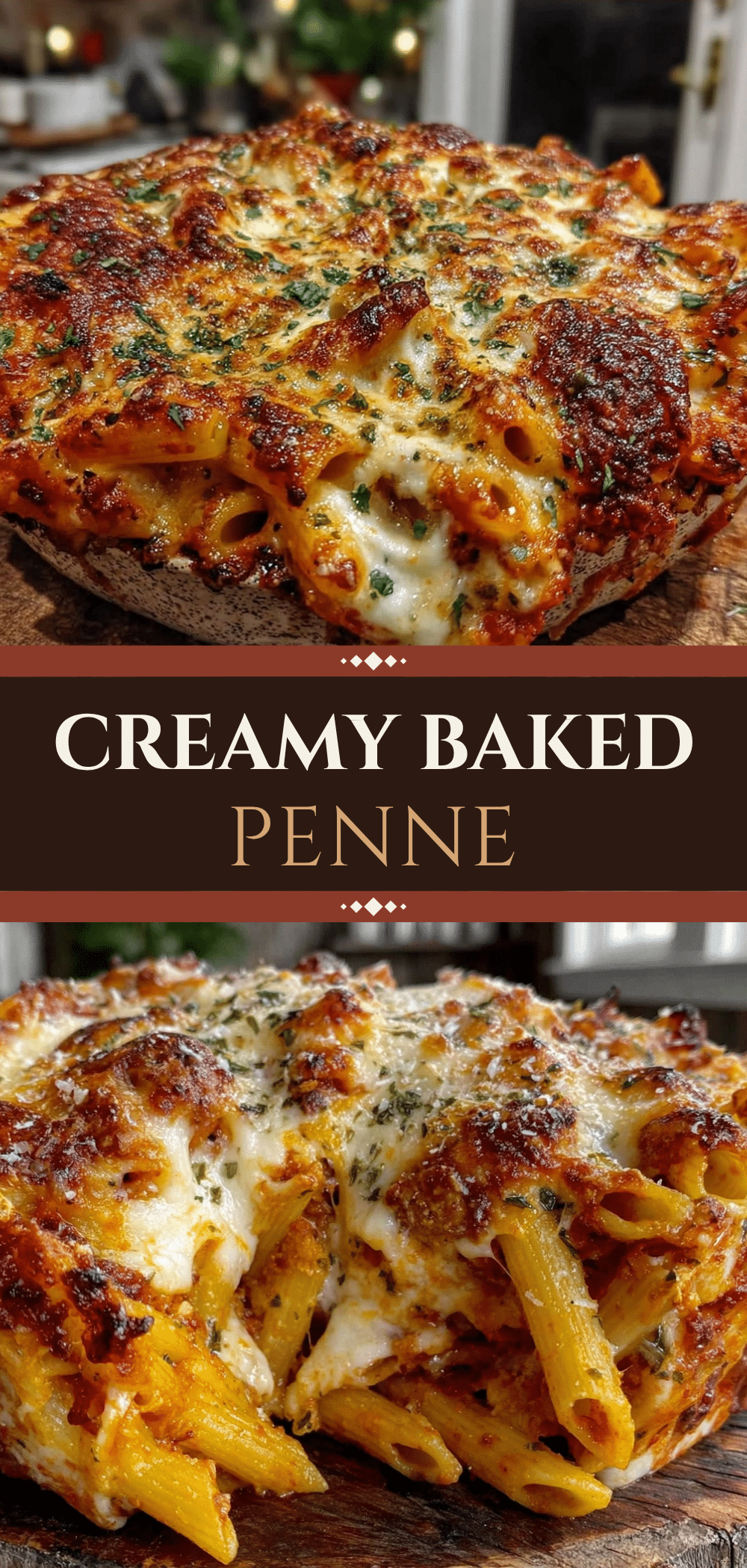 Baked Penne Pasta with Bubbling Mozzarella: Easy 3-Ingredient Family Dinner 5 Baked Penne Pasta recipe