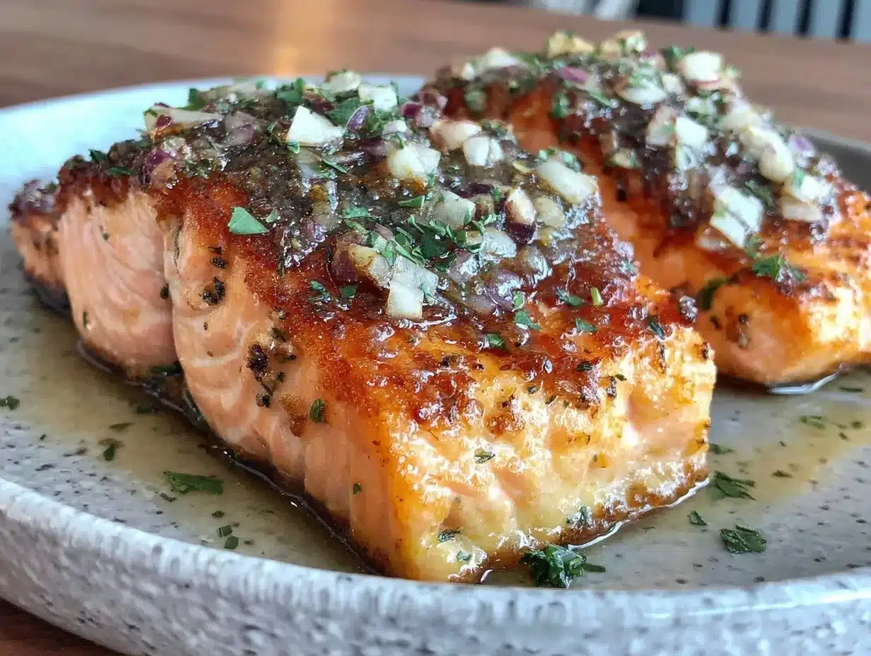 Baked Salmon: Easy Garlic Butter Dinner for Families 4 baked salmon with garlic butter preparation steps
