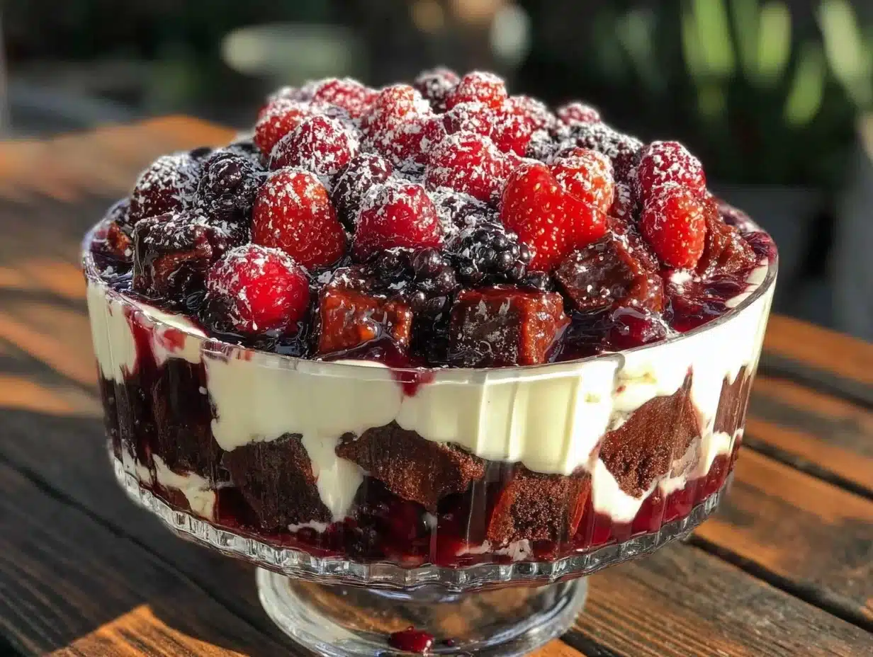 Home 6 berry trifle recipe - featured image