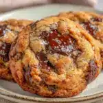 chewy brown butter chocolate chip cookies - featured image