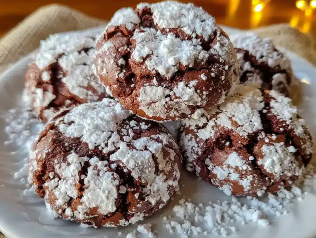 chocolate crinkle cookies - featured image