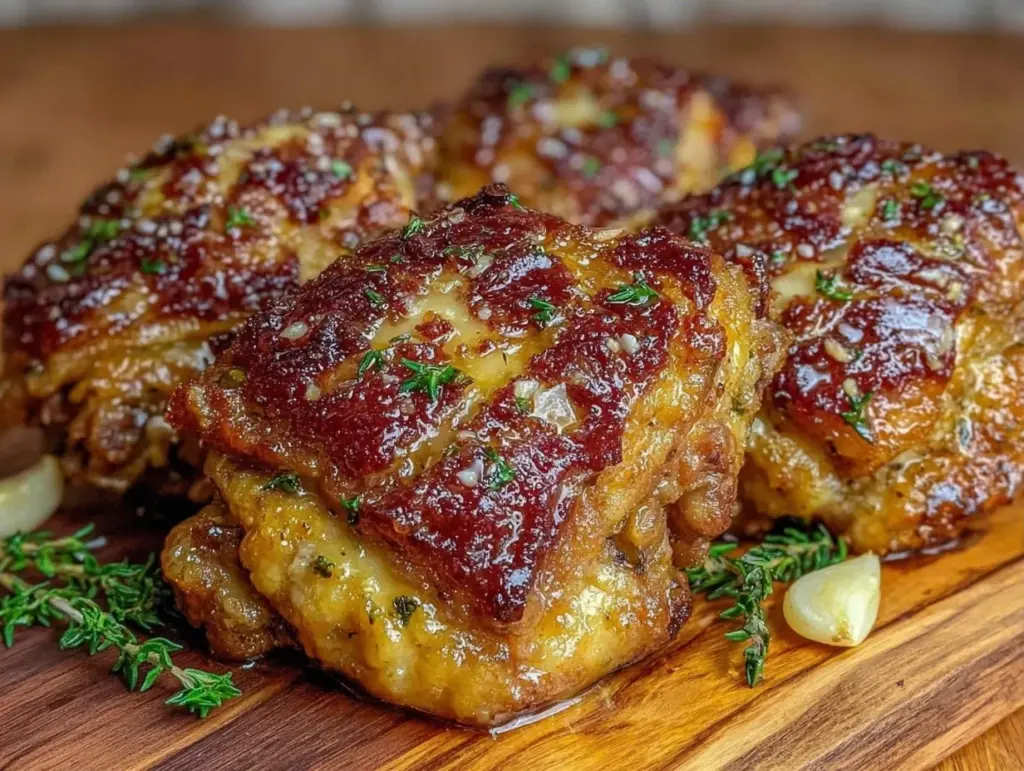 crispy baked chicken thighs - featured image