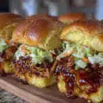 crockpot bbq pulled chicken sliders - featured image