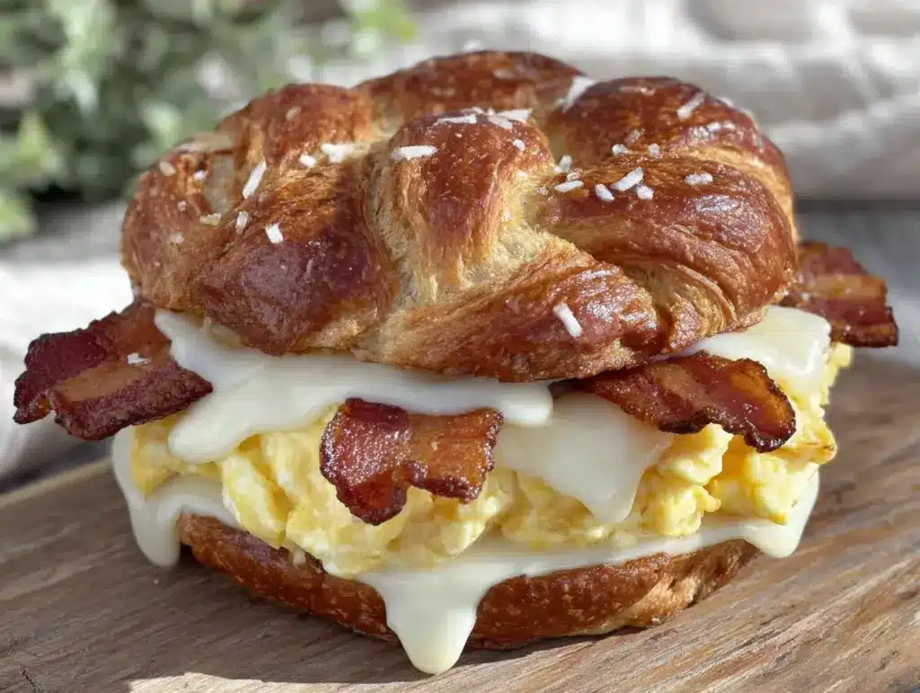 fluffy egg and cheese breakfast sandwich - featured image