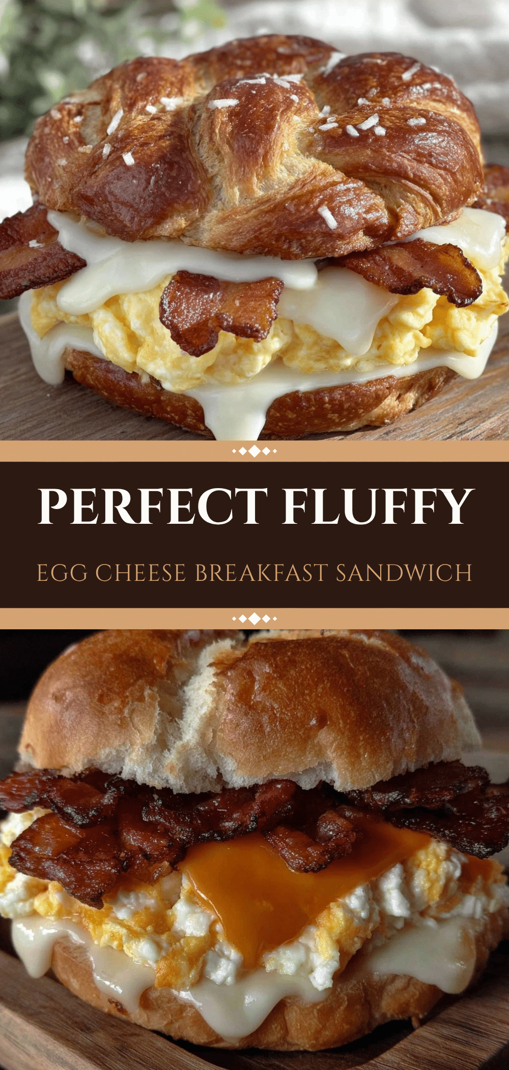 Fluffy Egg and Cheese Breakfast Sandwich with Crispy Bacon 5 fluffy egg and cheese breakfast sandwich recipe