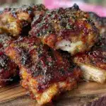 grilled BBQ chicken thighs - featured image