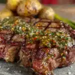 grilled steak with chimichurri sauce - featured image