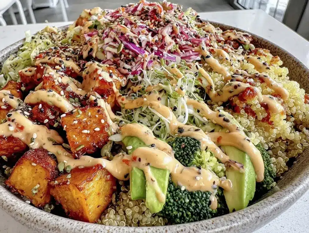 healthy vegetarian buddha bowl - featured image
