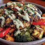 high protein chicken and quinoa bowl - featured image